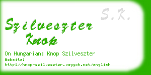 szilveszter knop business card